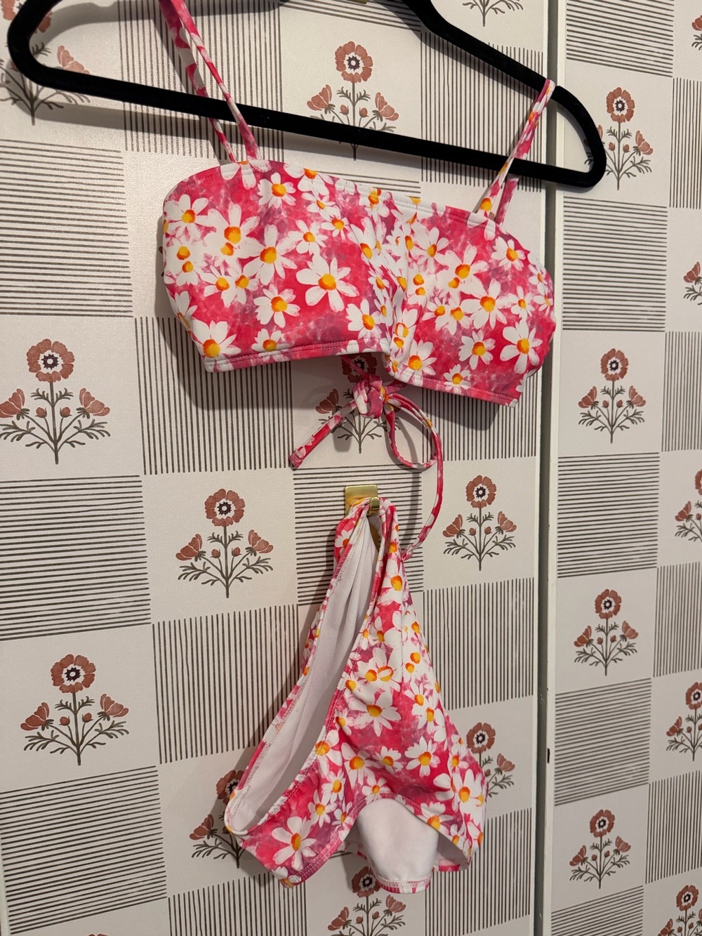 Floral Daisy Pink Two-Piece Bikini Set